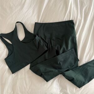 Girlfriend Collective Forest Green High Waisted Leggings
